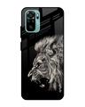 Shop Brave Lion Glass Case For Xiaomi Redmi Note 10s-Front
