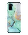 Shop Green Marble Glass Case For Xiaomi Redmi Note 10s-Front