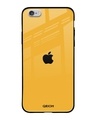 Shop Fluorescent Yellow Printed Premium Glass Case for Apple iPhone 6S (Shock Proof, Scratch Resistant)-Front