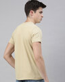 Shop Men's Beige Organic Cotton Half Sleeves T-Shirt-Design