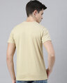 Shop Mens Beige Organic Cotton Half Sleeves T Shirt-Design