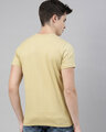 Shop Men's Beige Organic Cotton Half Sleeves T-Shirt-Design