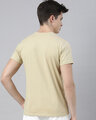 Shop Men's Beige Organic Cotton Half Sleeves T-Shirt-Design