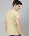 Shop Mens Beige Organic Cotton Half Sleeves T Shirt-Design