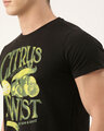 Shop Men's Black Organic Cotton Half Sleeves T-Shirt-Full