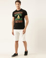 Shop Men's Black Organic Cotton Half Sleeves T-Shirt