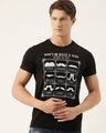 Shop Men's Black Organic Cotton Half Sleeves T-Shirt-Front