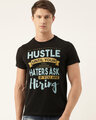 Shop Men's Black Organic Cotton Half Sleeves T-Shirt-Front
