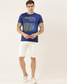 Shop Men's Blue Organic Cotton Half Sleeves T-Shirt-Full