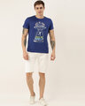 Shop Men's Blue Organic Cotton Half Sleeves T-Shirt-Full