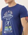 Shop Men's Blue Organic Cotton Half Sleeves T-Shirt