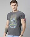 Shop Men's Charcoal Organic Cotton Half Sleeves T-Shirt-Design