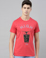 Shop Men's Coral Organic Cotton Half Sleeves T-Shirt-Front