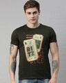 Shop Men's Green Organic Cotton Half Sleeves T-Shirt-Front