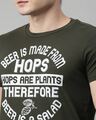 Shop Men's Green Organic Cotton Half Sleeves T-Shirt
