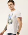 Shop Men's Grey Melange Organic Cotton Half Sleeves T-Shirt-Design