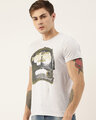 Shop Men's Grey Melange Organic Cotton Half Sleeves T-Shirt-Design