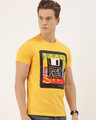 Shop Men's Mustard Organic Cotton Half Sleeves T-Shirt-Full