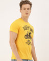 Shop Men's Mustard Organic Cotton Half Sleeves T-Shirt-Full
