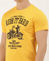 Shop Men's Mustard Organic Cotton Half Sleeves T-Shirt