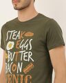 Shop Men's Olive Organic Cotton Half Sleeves Graphic Printed T-Shirt