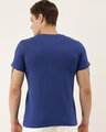 Shop Men's Plus Size Blue Organic Cotton Half Sleeves T-Shirt-Design