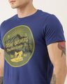 Shop Men's Plus Size Blue Organic Cotton Half Sleeves T-Shirt