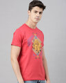 Shop Mens Plus Size Coral Organic Cotton Half Sleeves T Shirt-Full