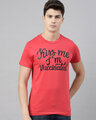 Shop Mens Plus Size Coral Organic Cotton Half Sleeves T Shirt-Front