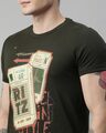 Shop Men's Plus Size Green Organic Cotton Half Sleeves T-Shirt