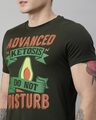 Shop Men's Plus Size Green Organic Cotton Half Sleeves T-Shirt