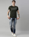 Shop Men's Plus Size Green Organic Cotton Half Sleeves T-Shirt-Full