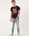 Shop Men's Plus Size Maroon Organic Cotton Half Sleeves T-Shirt