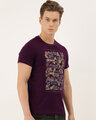 Shop Men's Plus Size Maroon Organic Cotton Half Sleeves T-Shirt-Design