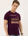 Shop Men's Plus Size Maroon Organic Cotton Half Sleeves T-Shirt-Design