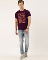 Shop Men's Plus Size Maroon Organic Cotton Half Sleeves T-Shirt