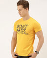 Shop Men's Plus Size Mustard Organic Cotton Half Sleeves T-Shirt-Design