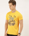 Shop Men's Plus Size Mustard Organic Cotton Half Sleeves T-Shirt-Design