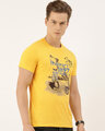 Shop Men's Plus Size Mustard Organic Cotton Half Sleeves T-Shirt-Full