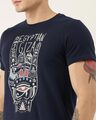 Shop Men's Plus Size Navy Organic Cotton Half Sleeves T-Shirt-Full