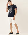 Shop Men's Plus Size Navy Organic Cotton Half Sleeves T-Shirt