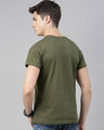 Shop Men's Plus Size Olive Organic Cotton Half Sleeve T-Shirt-Design