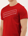 Shop Men's Plus Size Red Organic Cotton Half Sleeve T-Shirt