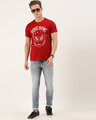 Shop Men's Plus Size Red Organic Cotton Half Sleeve T-Shirt-Full
