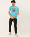 Shop Men's Plus Size Turquoise Blue Organic Cotton Half Sleeves T-Shirt