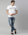 Shop Men's Plus Size White Organic Cotton Half Sleeves T-Shirt-Full