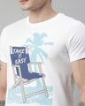 Shop Men's Plus Size White Organic Cotton Half Sleeves T-Shirt