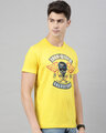 Shop Men's Plus Size Yellow Organic Cotton Half Sleeve T-Shirt