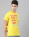 Shop Men's Plus Size Yellow Organic Cotton Half Sleeve T-Shirt