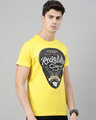 Shop Men's Plus Size Yellow Organic Cotton Half Sleeve T-Shirt